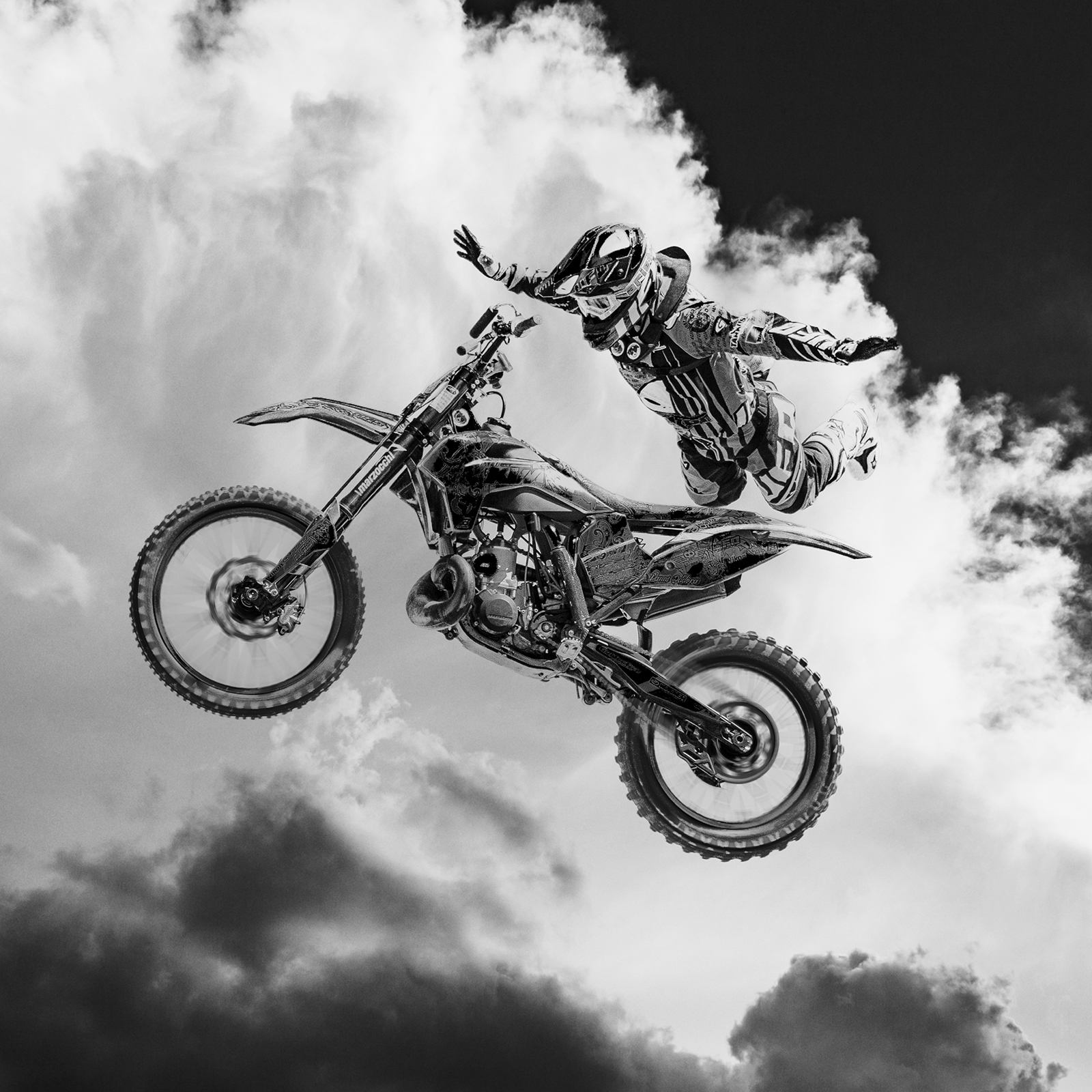 Fotografia sportiva di freestyle motocross